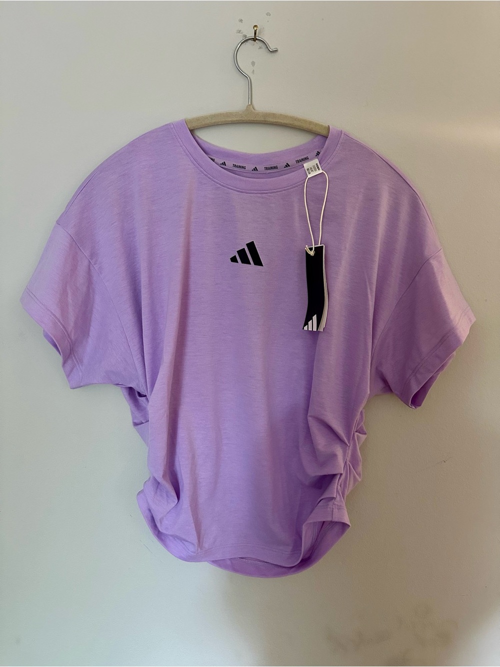 Adidas Women’s Lilac Short-Sleeve Training Top - Picture 5 of 6